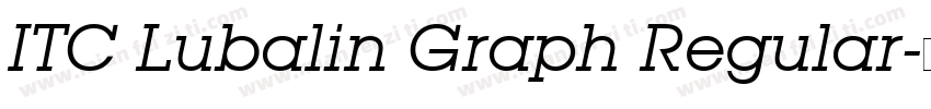 ITC Lubalin Graph Regular字体转换